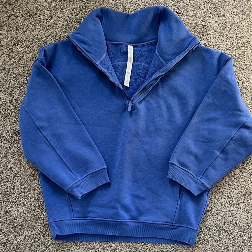 lululemon athletica Blue Half-Zip Sweatshirt